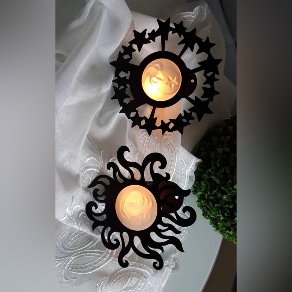 Celestial candleholders